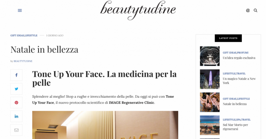 Beautytudine – Tone Up Your Face. La medicina per la pelle – 2 dicembre 2019