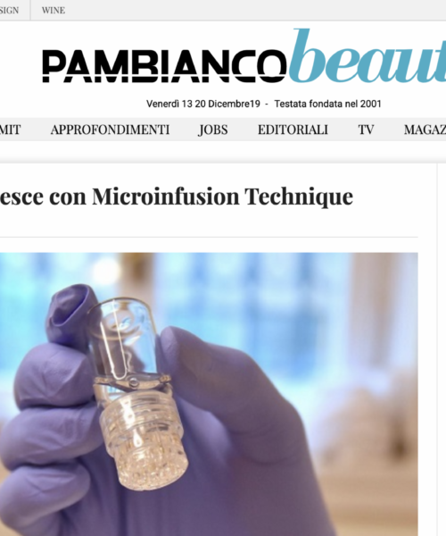 Pambianco Beauty – Image Clinic cresce con Microinfusion Technique – 13 dicembre 2019